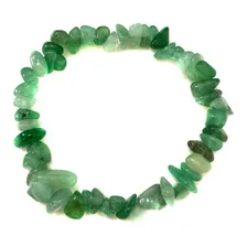 Pulseira Pedra Quartzo Verde Cascalho Cristal Natural Foto mini 1