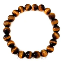 Pulseira Pedras Cristal Natural Esferas Olho De Tigre 385 Foto  mini 1