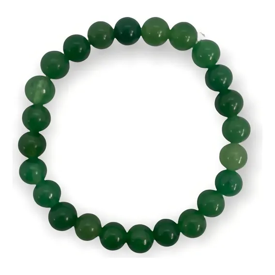 Pulseira Pedras Naturais Quartzo Verde 8mm Foto 1