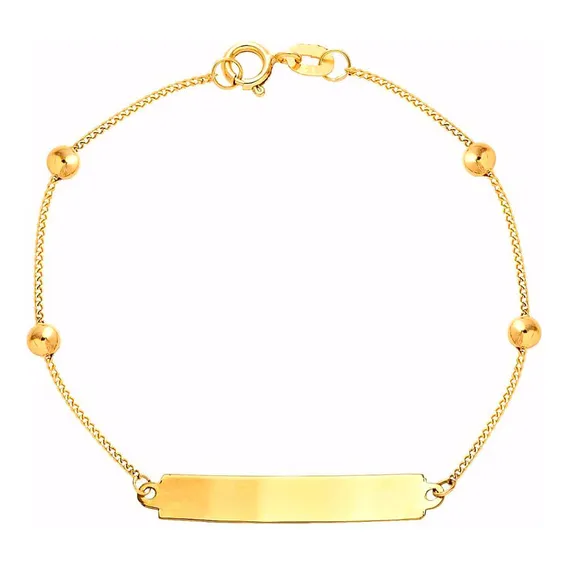 Pulseira Placa Em Ouro 18k Foto 1