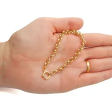 Pulseira Portuguesa Em Ouro 18k Fecho Boia 6mm Comprimento 19 Cm Foto mini 4
