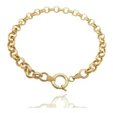 Pulseira Portuguesa Em Ouro 18k Fecho Boia 6mm Comprimento 19 Cm Foto mini 1