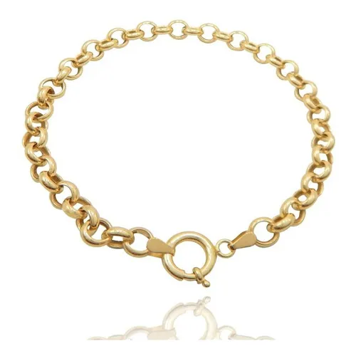 Pulseira Portuguesa Em Ouro 18k Fecho Boia 6mm Comprimento 19 Cm Foto 1