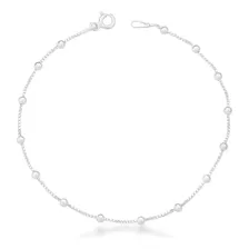 Pulseira Prata 925 Corrente Veneziana Bolinhas Feminina Foto mini 1