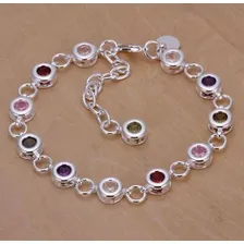 Pulseira Prata 925 Elos Redondo Comprimento 20 Cm Diâmetro 6.28 Cm Foto mini  3