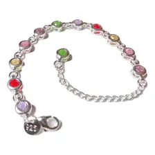 Pulseira Prata 925 Elos Redondo Comprimento 20 Cm Diâmetro 6.28 Cm Foto  mini 1