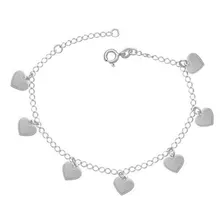 Pulseira Prata Com 7 Corações Foto mini 1