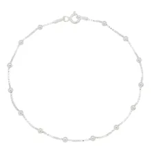 Pulseira Prata Legitima 925 Bola Bolinha Delicada Foto  mini 1