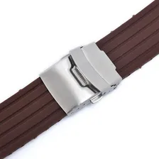 Pulseira Relógio Fecho Deployant Aço Inox 18, 20, 22, 24mm Cor Marrom Largura Da Pulseira 2 Cm Foto mini  2
