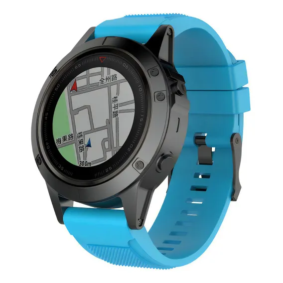 Pulseira Relogio Garmin Fenix 3 2 Hr Safira D2 Bravo Quatix Cor Água Largura 26 mm Foto 1