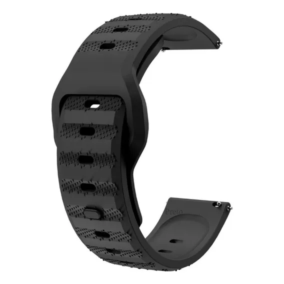 Pulseira Relógio Poolsy Silicone 20mm 22mm Universal A39 Cor Preta 22mm Foto 1