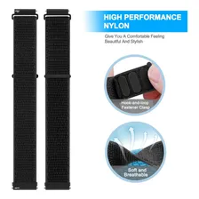 Pulseira Rel贸gio Smartwatch 18mm 20mm 22mm 24mm Nylon Bight Cor Preto Largura 20 mm Foto mini 4