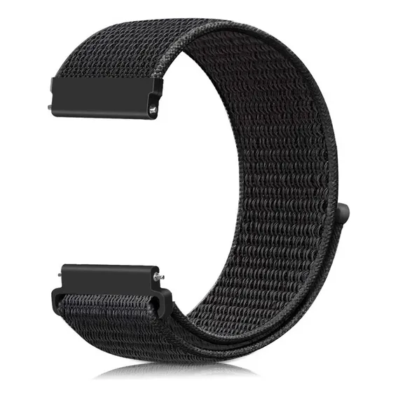 Pulseira Rel贸gio Smartwatch 18mm 20mm 22mm 24mm Nylon Bight Cor Preto Largura 20 mm Foto 1