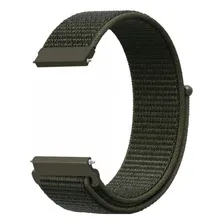 Pulseira Relógio Smartwatch Nylon Bight Cor Verde Oliva Largura 22 mm Foto  mini 1