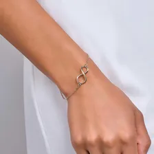 Pulseira Rommanel Banhado Ouro Berloque Infinito 551716 Foto mini  2