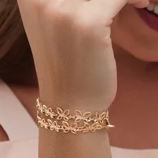 Pulseira Rommanel Borboletas Vazadas Semij贸ia cod 551496 Foto mini 3