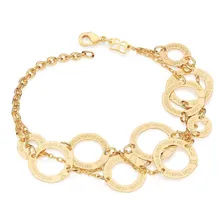 Pulseira Rommanel Dez Mandamentos Tripla 20cm Ouro Foto mini 1