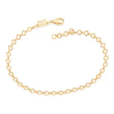 Pulseira Rommanel Fio De Corações Vazados Banhado Ouro 18k Foto mini 3
