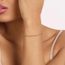 Pulseira Rommanel Fio De Corações Vazados Banhado Ouro 18k Foto mini 2