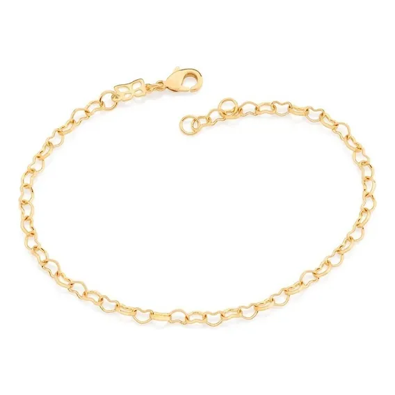 Pulseira Rommanel Fio De Corações Vazados Banhado Ouro 18k Foto 1