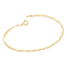 Pulseira Rommanel Folheada A Ouro 18k Fio Cingapura 18/19cm Foto mini 1