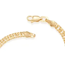 Pulseira Rommanel Folheada A Ouro 18k Grumet Dupla 20cm Foto mini 2