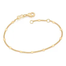 Pulseira Rommanel Infantil Banhado Ouro Diamantado E Batido Foto mini 1