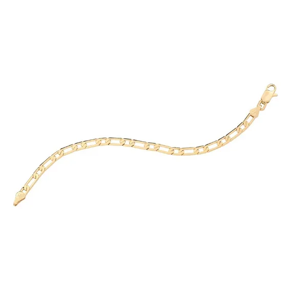 Pulseira Rommanel Masculina Banhado Ouro Fio Alternado 1x1 Comprimento 19 Cm Foto 1