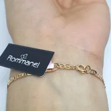 Pulseira Rommanel Masculina Fio Elo Longo Diamantado 550428 Cor Dourado Foto mini 4