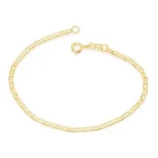 Pulseira Rommanel Masculina Fio Elo Longo Diamantado 550428 Cor Dourado Foto  mini 1