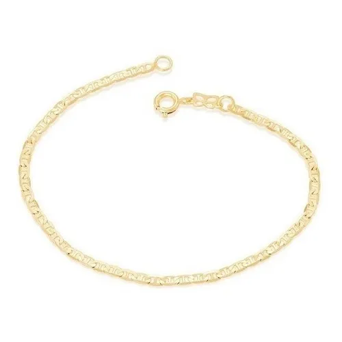 Pulseira Rommanel Masculina Fio Elo Longo Diamantado 550428 Cor Dourado Foto 1