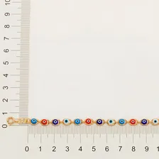 Pulseira Rommanel Olho Grego Folheada A Ouro 19 Cm 551413 Comprimento 19 Foto mini 3