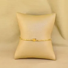 Pulseira Semijoia Canutilho Coração Dourado Foto mini  2
