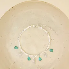Pulseira Semijoia Canutilho Gota Folha R贸dio Foto mini 3