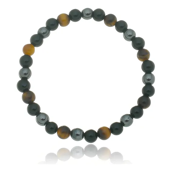 Pulseira Semijoia Com Pedras Naturais Foto 1