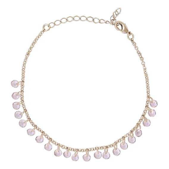 Pulseira Semijoia Cristal Lilas R贸dio Foto 1