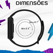 Pulseira Silicone Borracha Para Xiaomi Amazfit Band 7 + Pel Cor Preto Foto mini 4