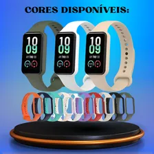 Pulseira Silicone Borracha Para Xiaomi Amazfit Band 7 + Pel Cor Preto Foto mini 2