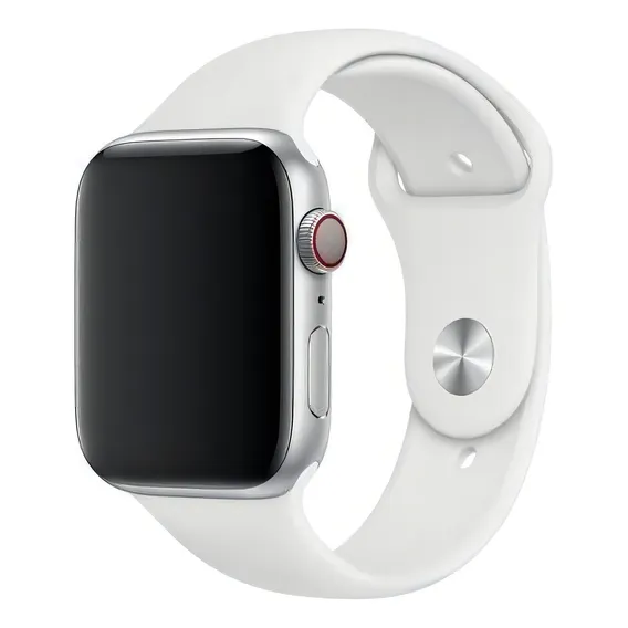 Pulseira Silicone Compatível Relógio Apple Watch 42mm Cor Branco Largura 42 mm Foto 1