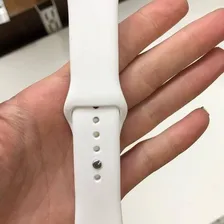 Pulseira Silicone Compatível Relógio Apple Watch 42mm Cor Branco Largura 42 mm Foto mini  3