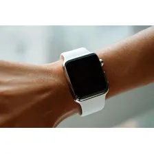 Pulseira Silicone Compatível Relógio Apple Watch 42mm Cor Branco Largura 42 mm Foto mini  2
