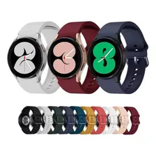 Pulseira Silicone Para Samsung Galaxy Watch 5 40mm 44mm 45mm Cor Preta Foto mini 2