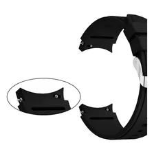 Pulseira Silicone Para Samsung Galaxy Watch 5 40mm 44mm 45mm Cor Preta Foto mini 3
