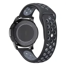 Pulseira Sport Para Gear S3 Frontier - Gear S3 Classic - Galaxy Watch 46mm Bt R800 R805 Cor Preto/Cinza Foto mini 2