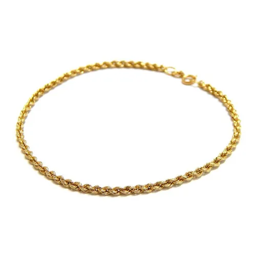 Pulseira Torcida Cordão Baiano Em Ouro 18k Foto 1