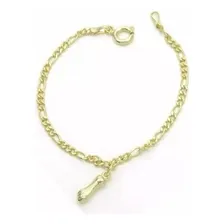 Pulseira Unissex Figa Sorte Folheado A Ouro 18k Foto mini 1