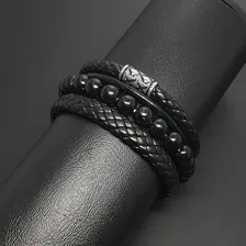 Pulseiras Masculinas De Couro Donks Kit C/03 Foto mini 3