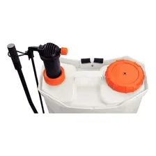 Pulverizador Costal Bateria 20l Bomba Passar Veneno Tramonti Cor Branco/laranja Foto mini 2