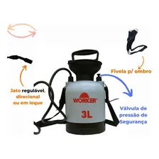 Pulverizador Manual Costal 3l Worker Plantas Borrifador Hort Foto mini 2