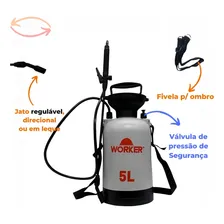 Pulverizador Manual Pressão 5 Litros Worker 5l Borrifador Foto mini 2